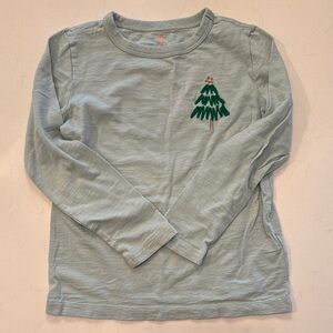 Crewcuts Blue/Green Long Sleeve Tee with Classic Crew Neck